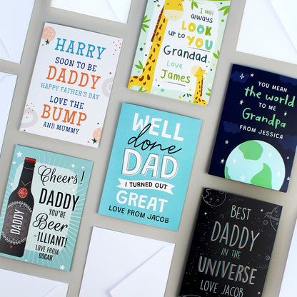 Personalised From the Bump Father's Day Card - MK&JD Gifts