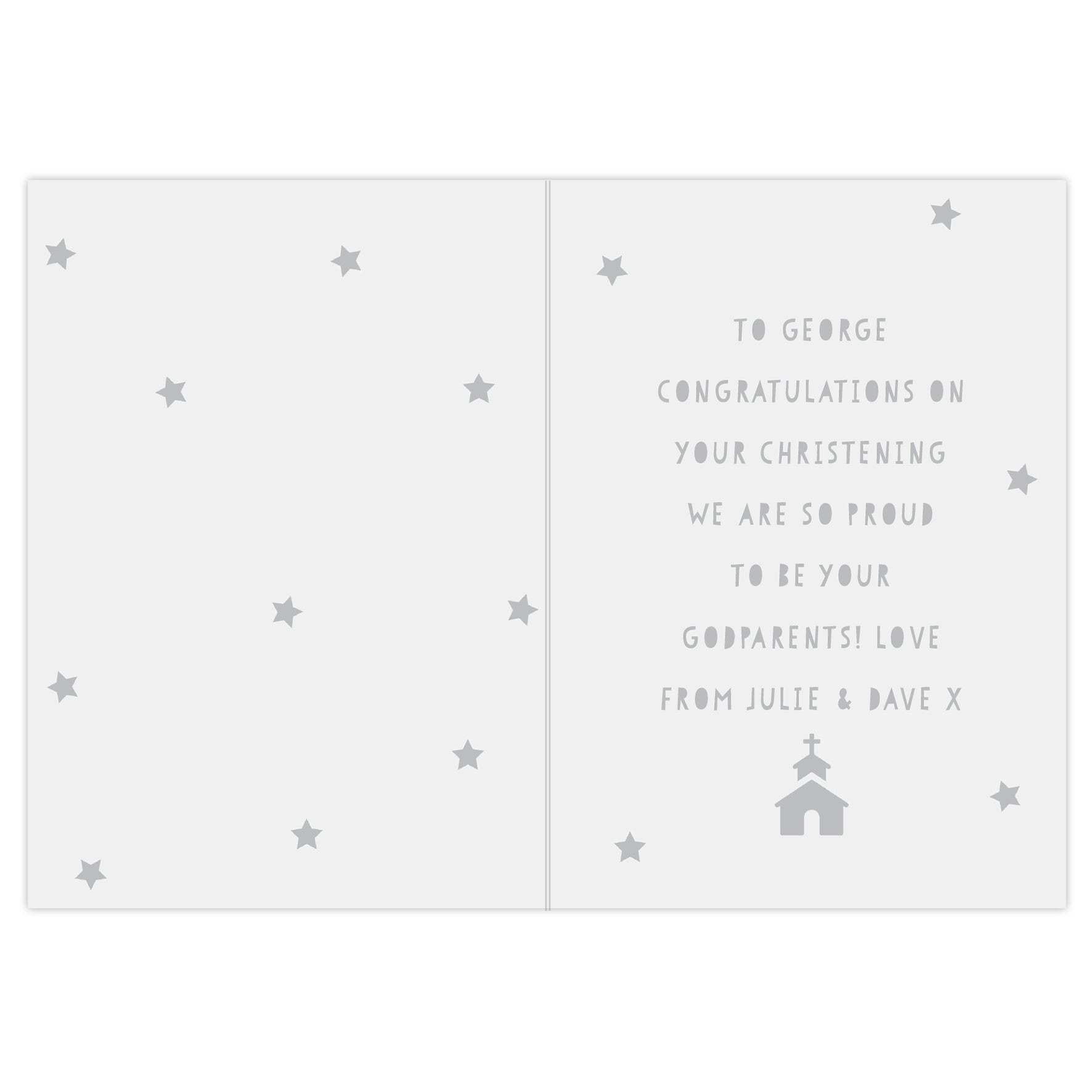 Personalised Grey Papercut Style Card - MK&JD Gifts