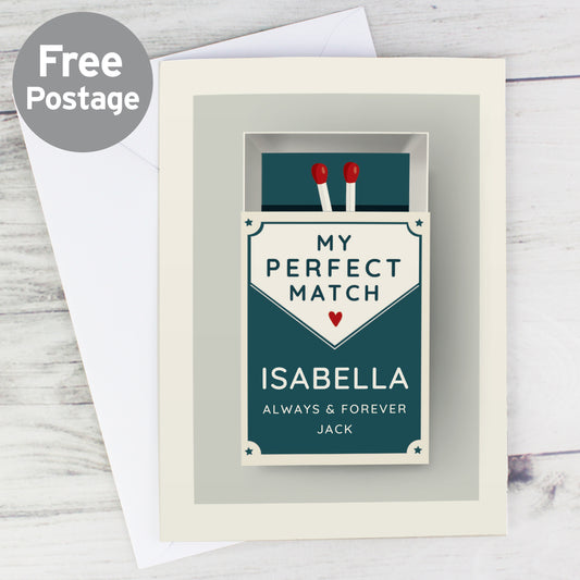 Personalised The Perfect Match Card - MK&JD Gifts