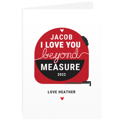 Personalised Beyond Measures Card - MK&JD Gifts