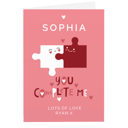Personalised You Complete Me Card - MK&JD Gifts