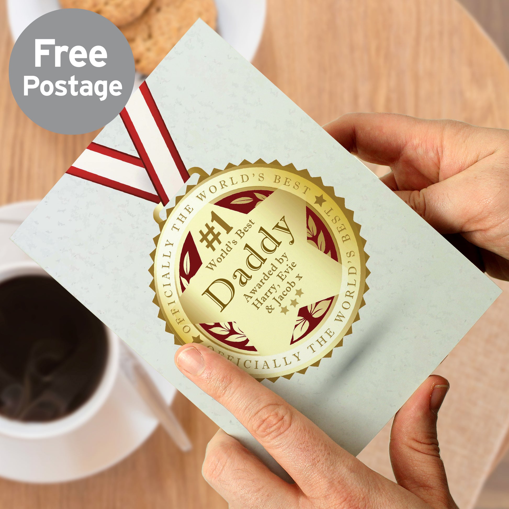 Personalised Number 1 Medal Card - MK&JD Gifts