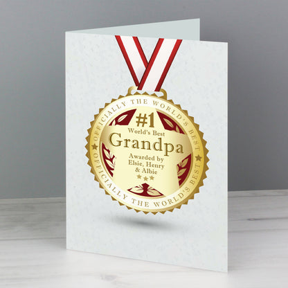 Personalised Number 1 Medal Card - MK&JD Gifts