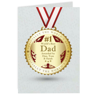 Personalised Number 1 Medal Card - MK&JD Gifts