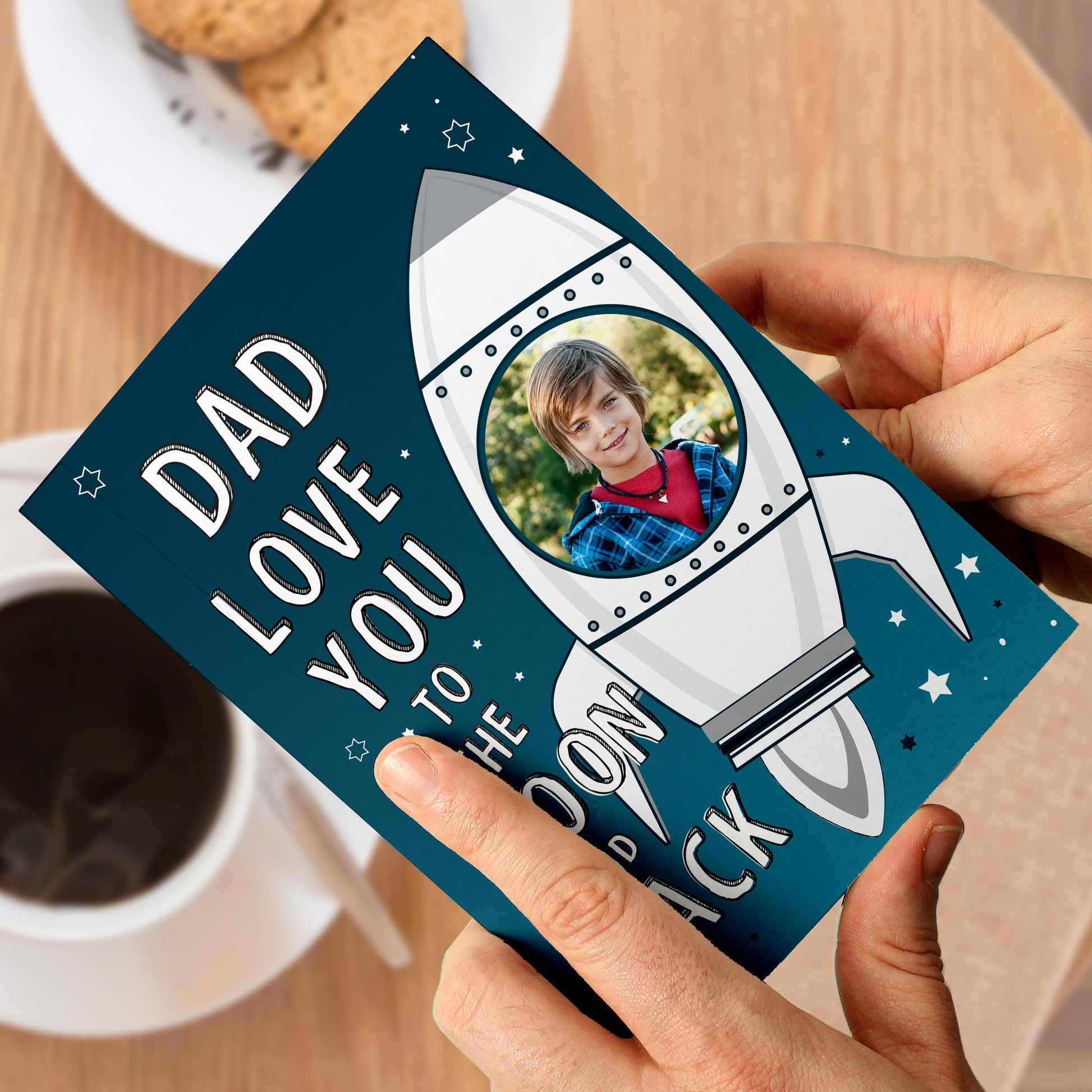 Personalised Moon & Back Photo Upload Card - MK&JD Gifts