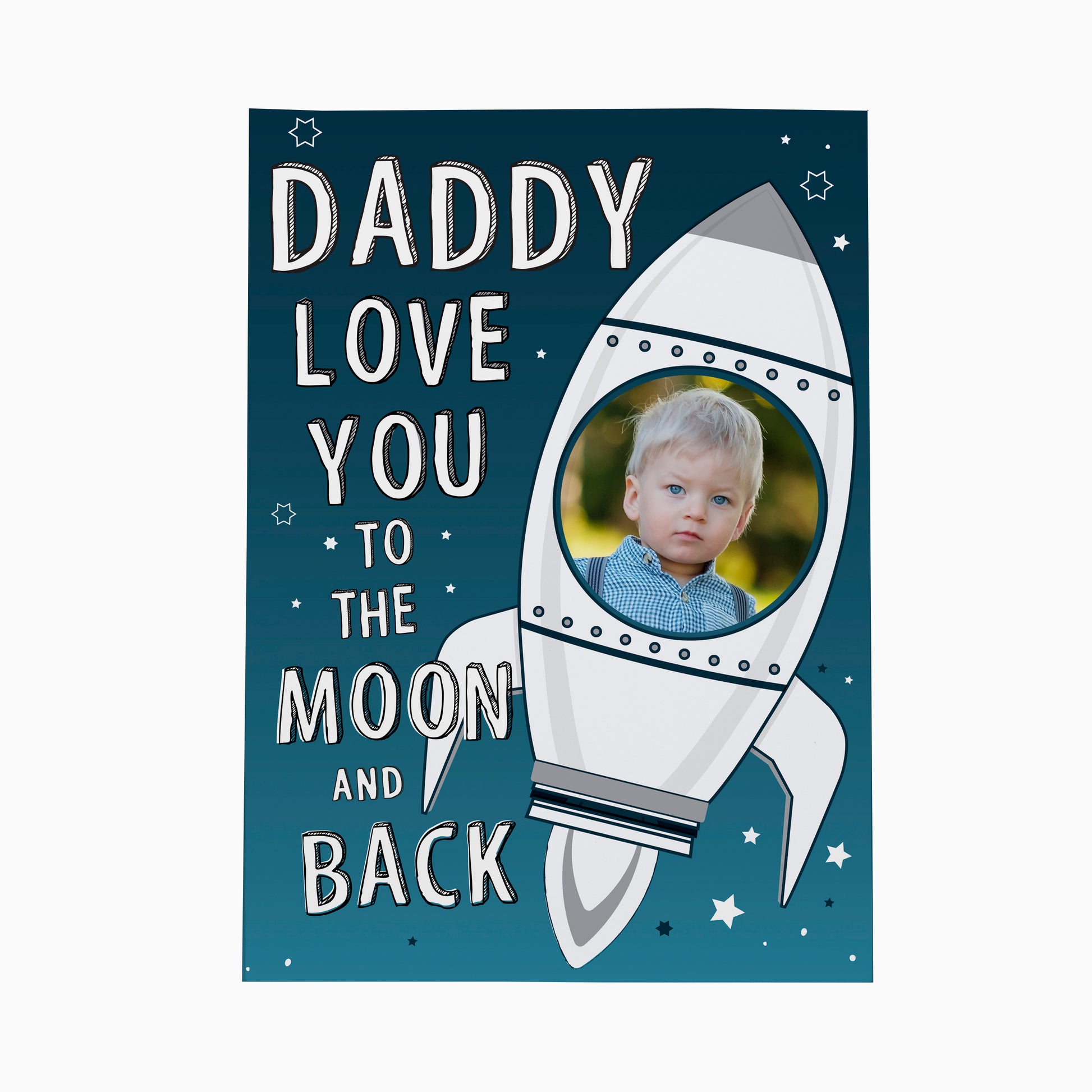 Personalised Moon & Back Photo Upload Card - MK&JD Gifts