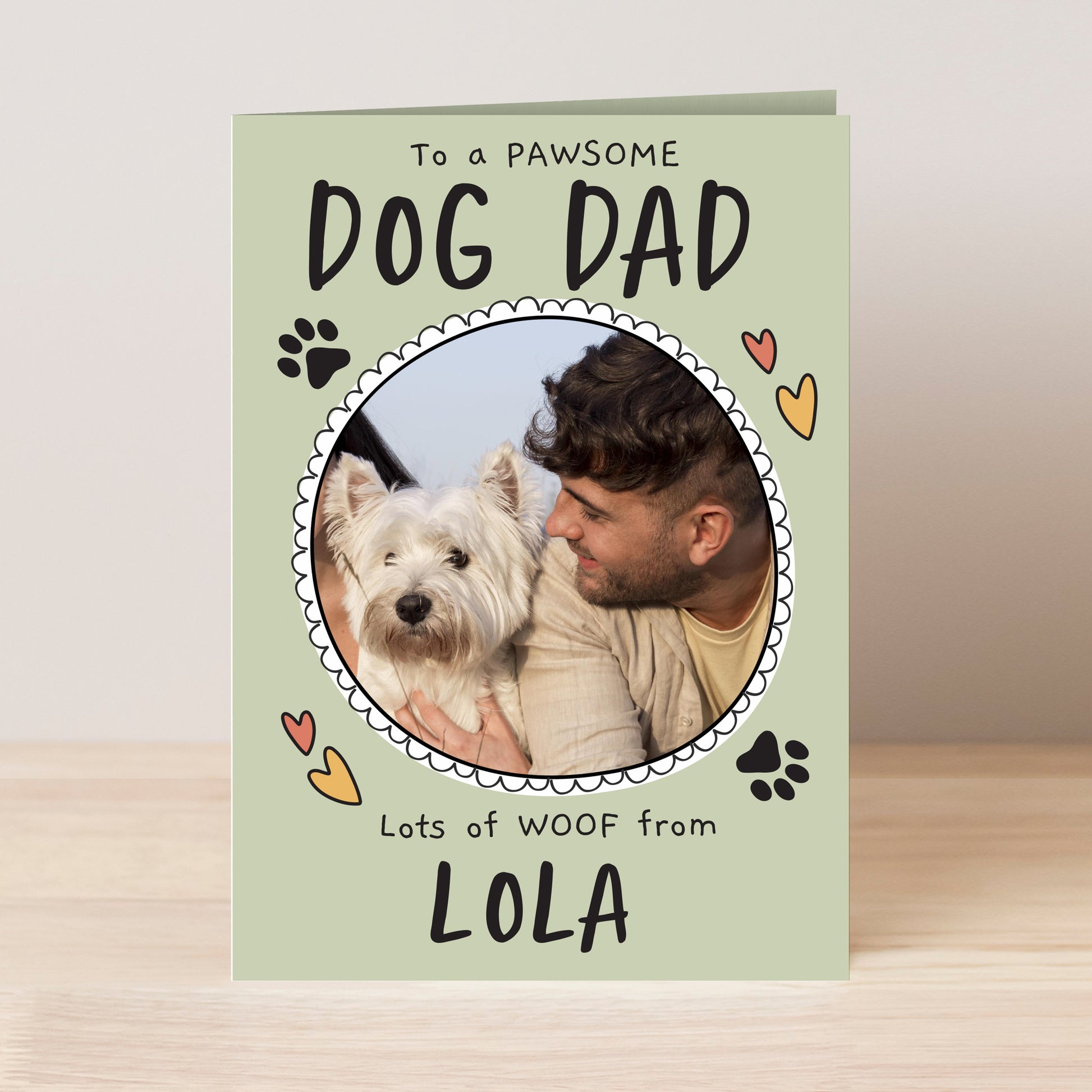 Personalised From the Dog Photo Upload Card - MK&JD Gifts