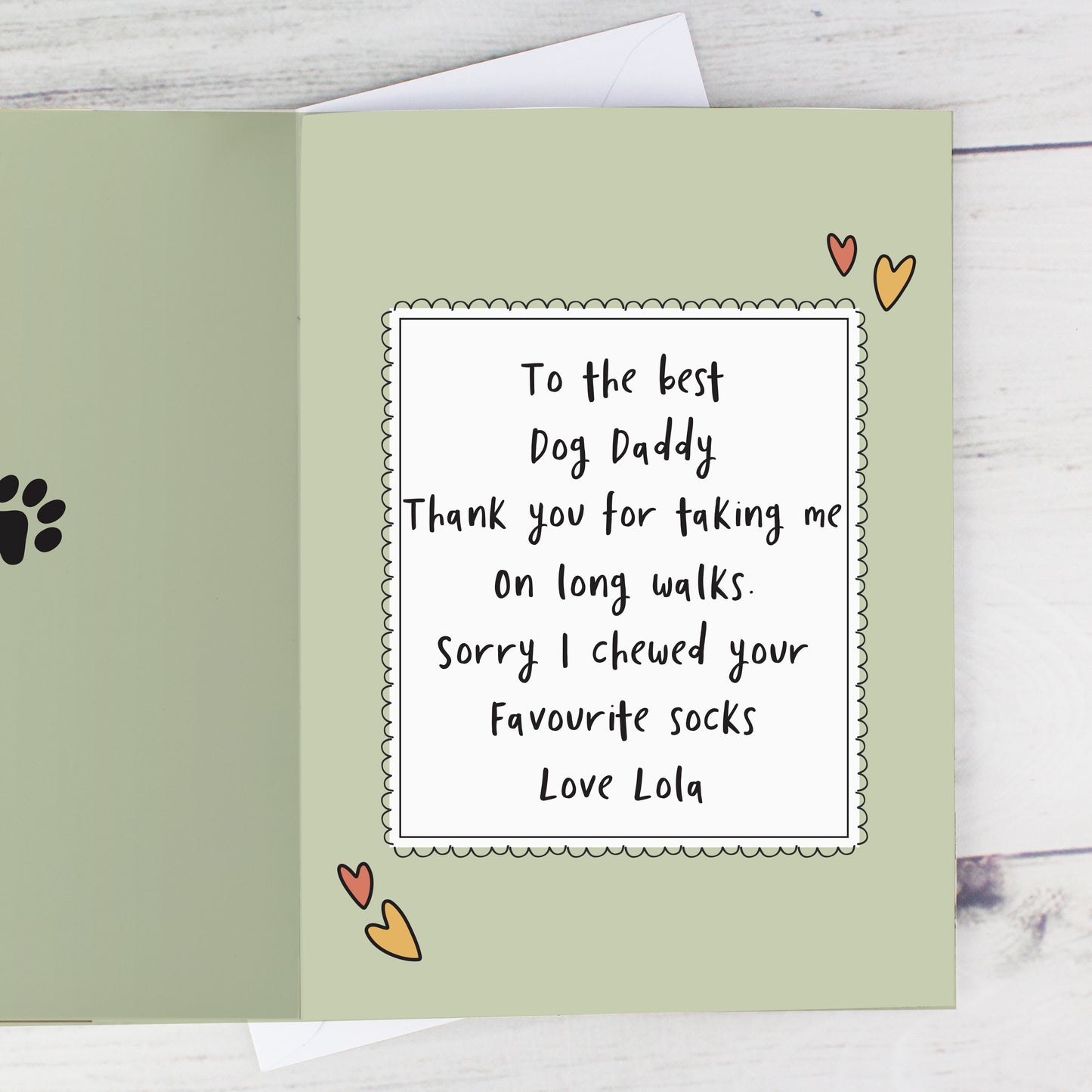 Personalised From the Dog Photo Upload Card - MK&JD Gifts