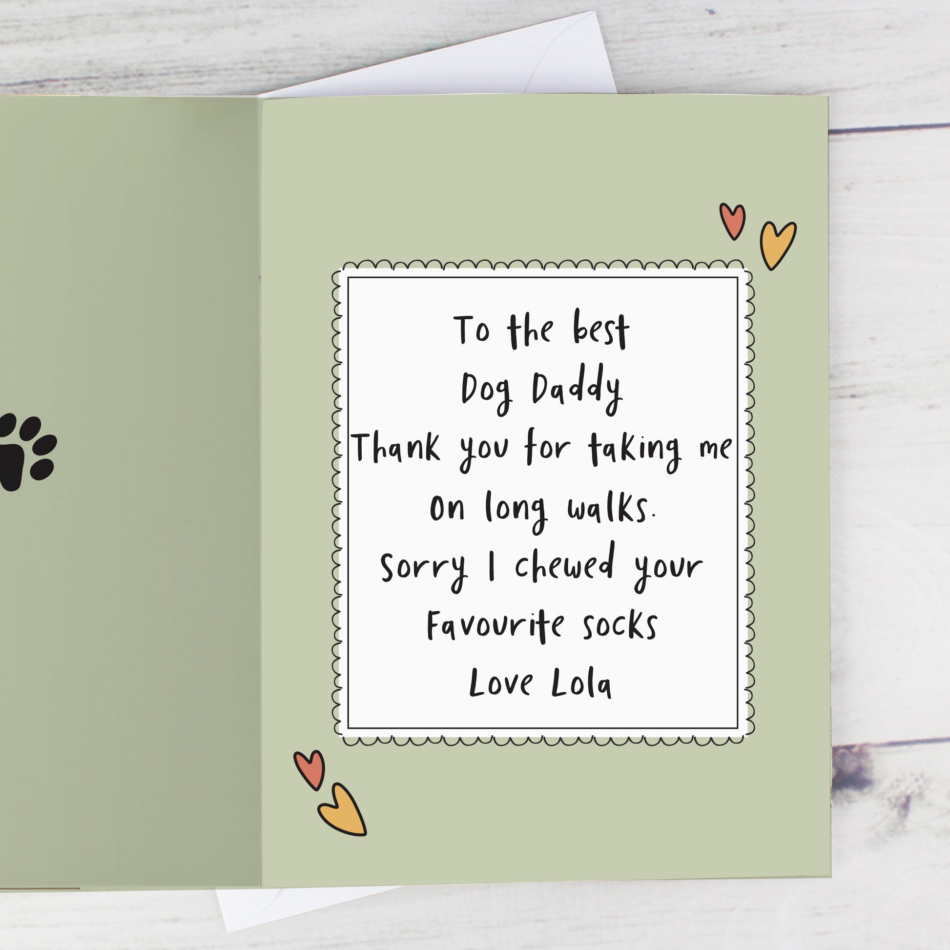 Personalised From the Dog Photo Upload Card - MK&JD Gifts