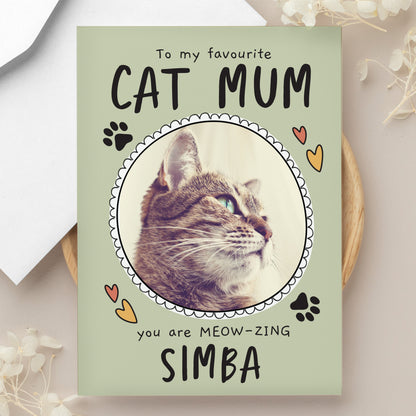 Personalised From the Cat Photo Upload Card - MK&JD Gifts