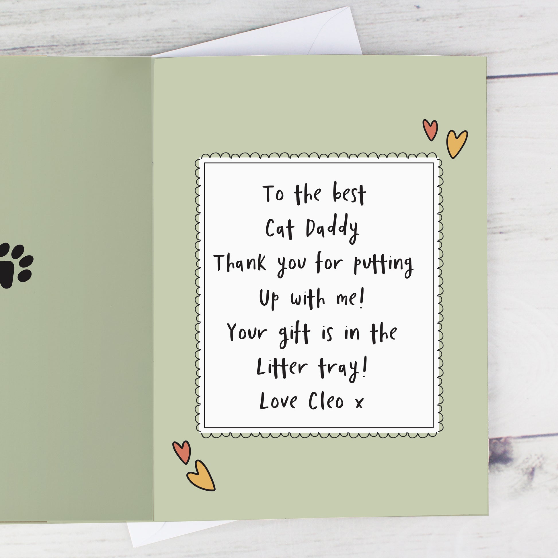 Personalised From the Cat Photo Upload Card - MK&JD Gifts