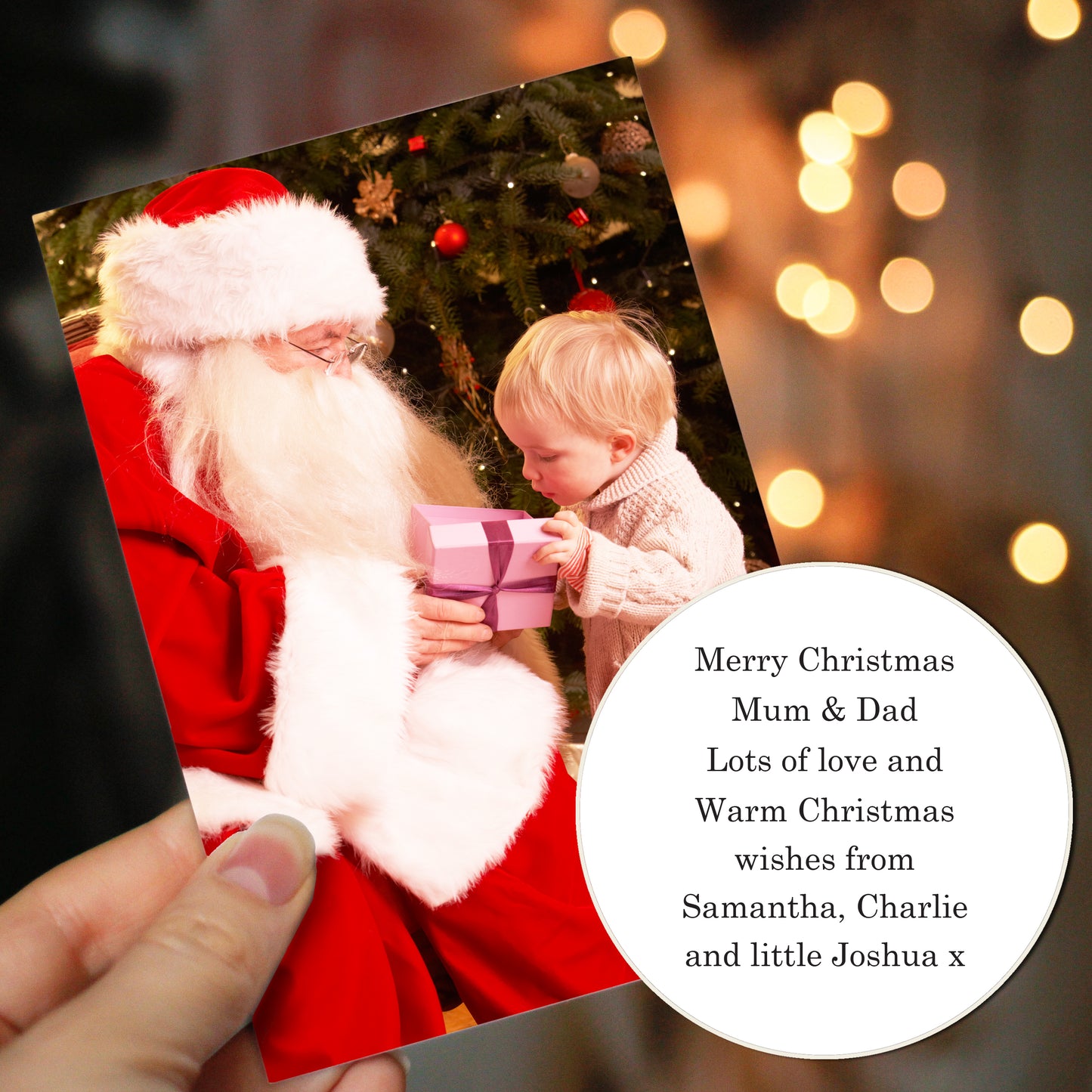 Personalised Photo Upload Card - Serif Font - MK&JD Gifts