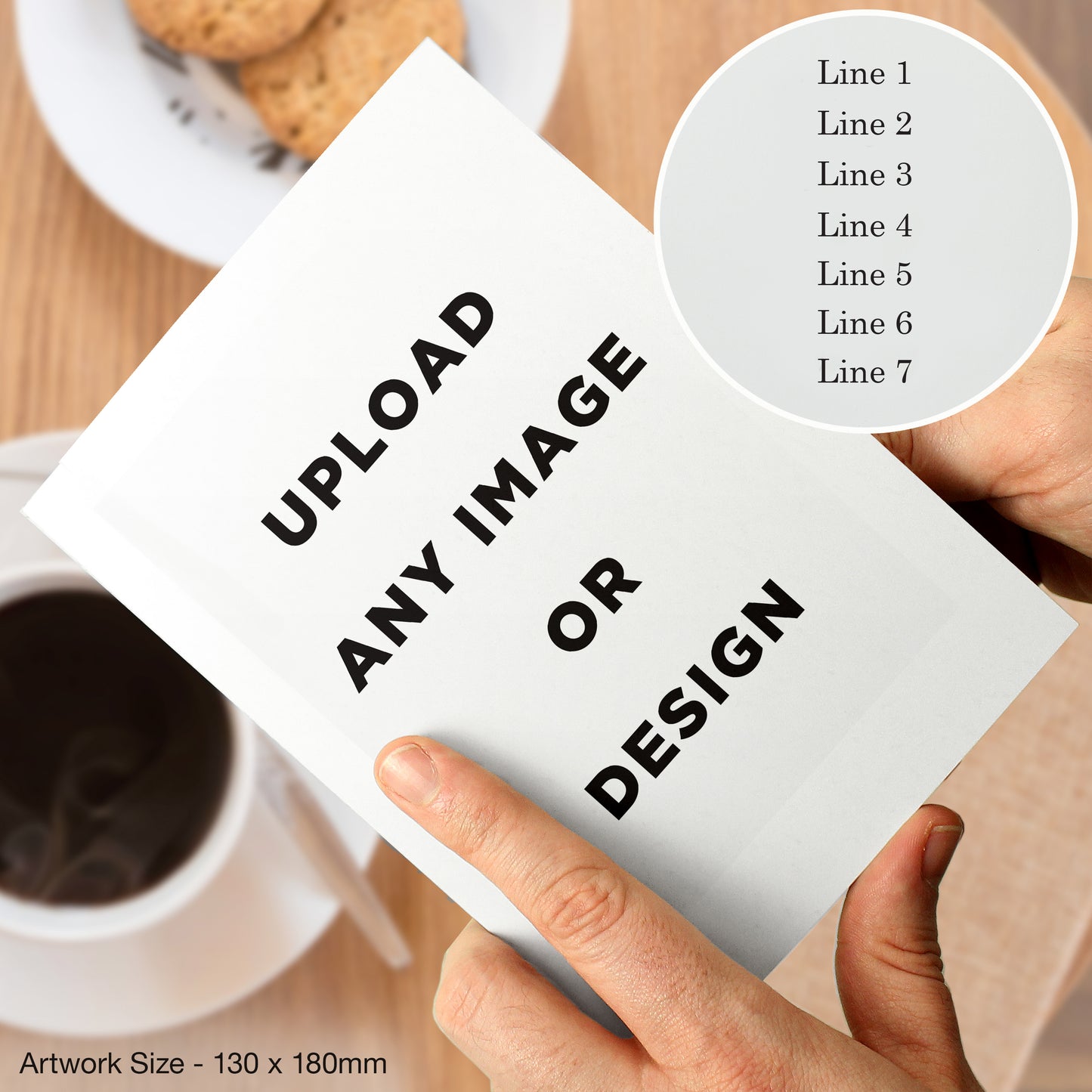 Personalised Photo Upload Card - Serif Font - MK&JD Gifts