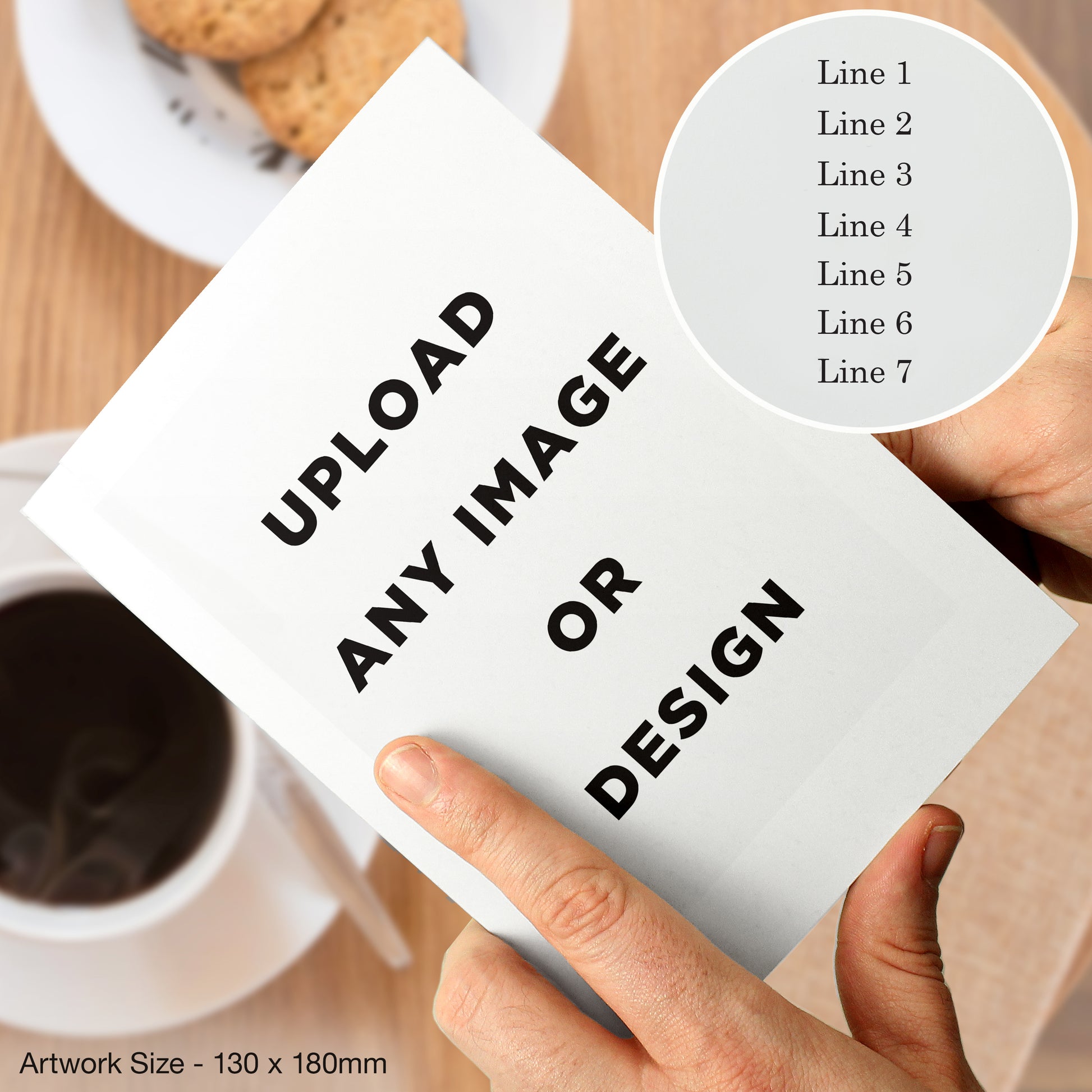 Personalised Photo Upload Card - Serif Font - MK&JD Gifts