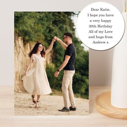 Personalised Photo Upload Card - Serif Font - MK&JD Gifts