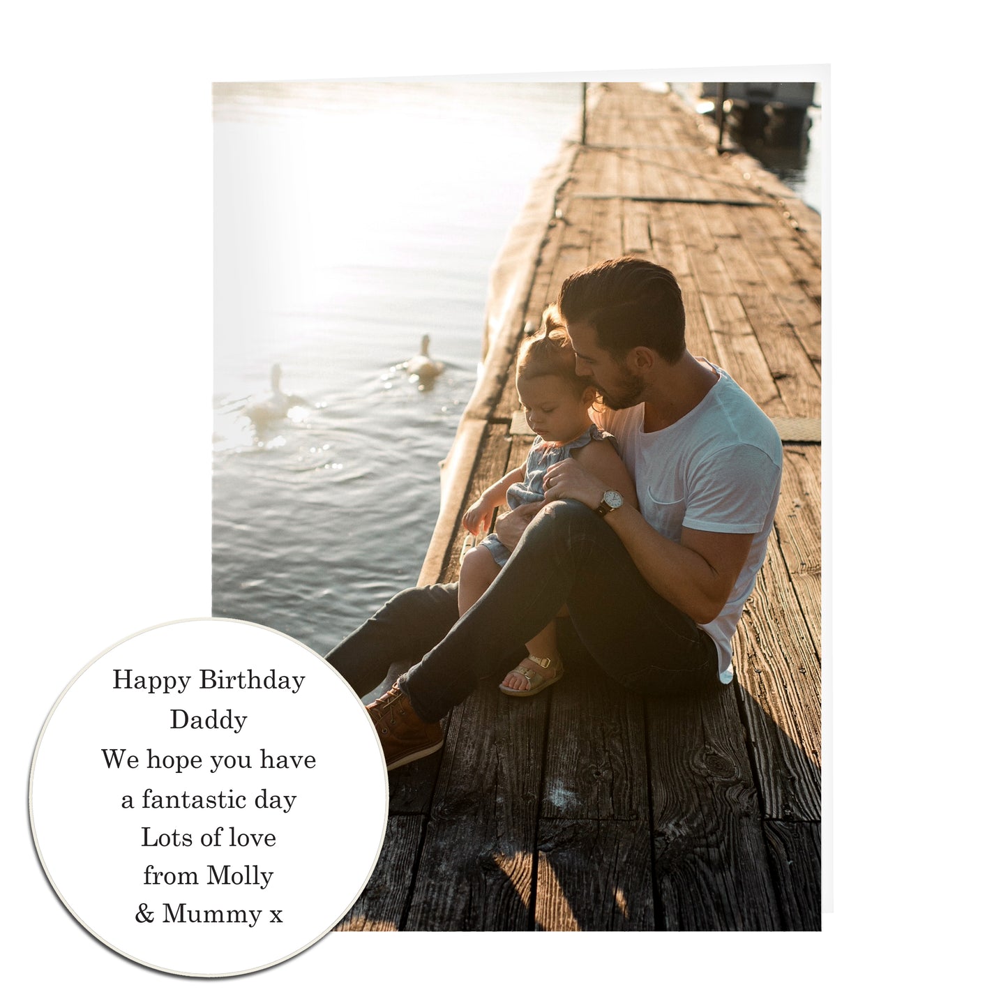 Personalised Photo Upload Card - Serif Font - MK&JD Gifts