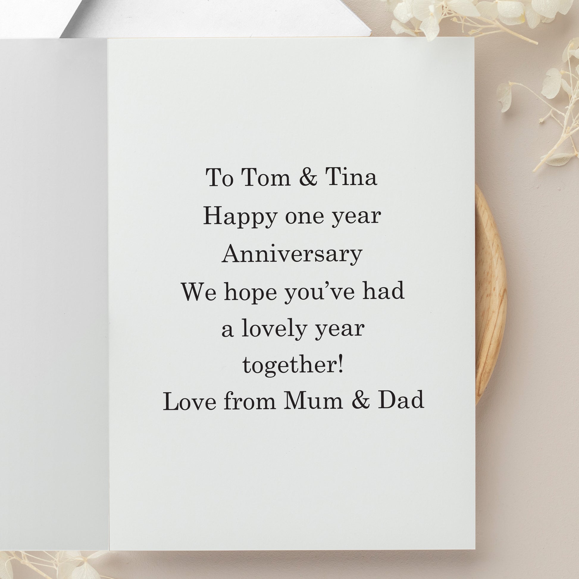 Personalised Photo Upload Card - Serif Font - MK&JD Gifts