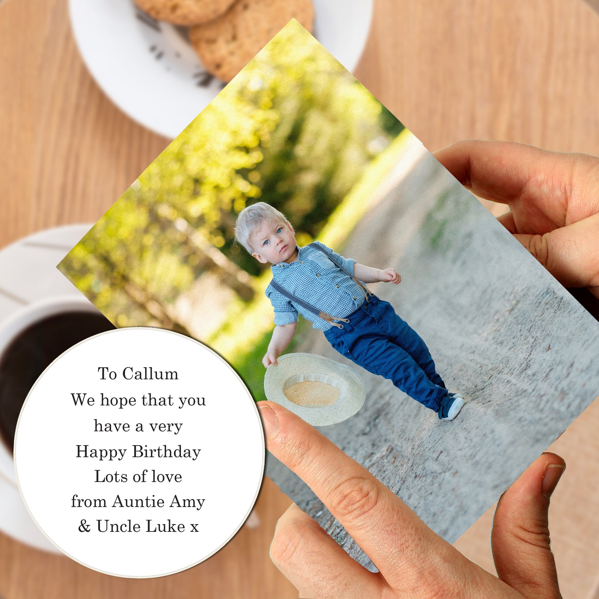 Personalised Photo Upload Card - Serif Font - MK&JD Gifts