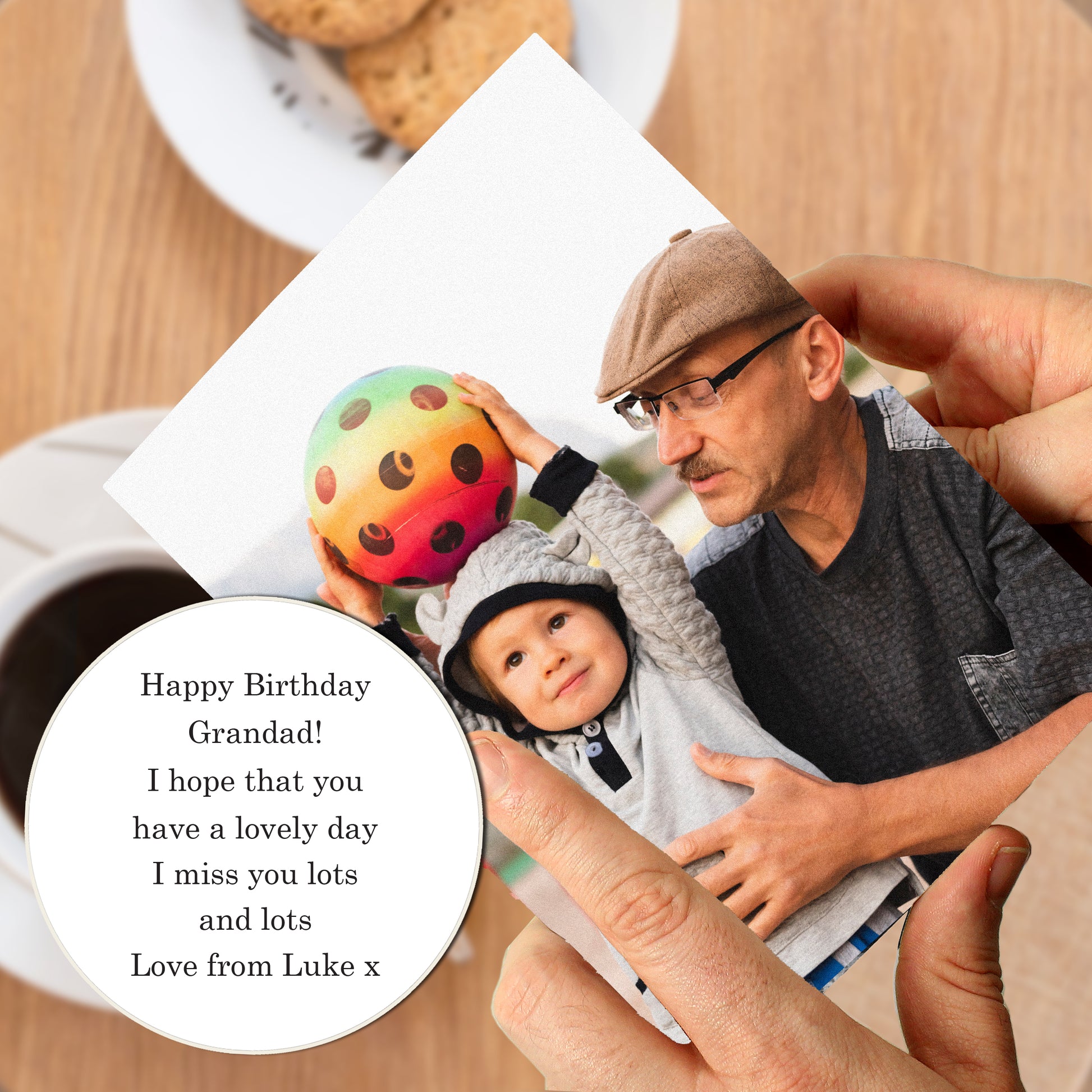 Personalised Photo Upload Card - Serif Font - MK&JD Gifts