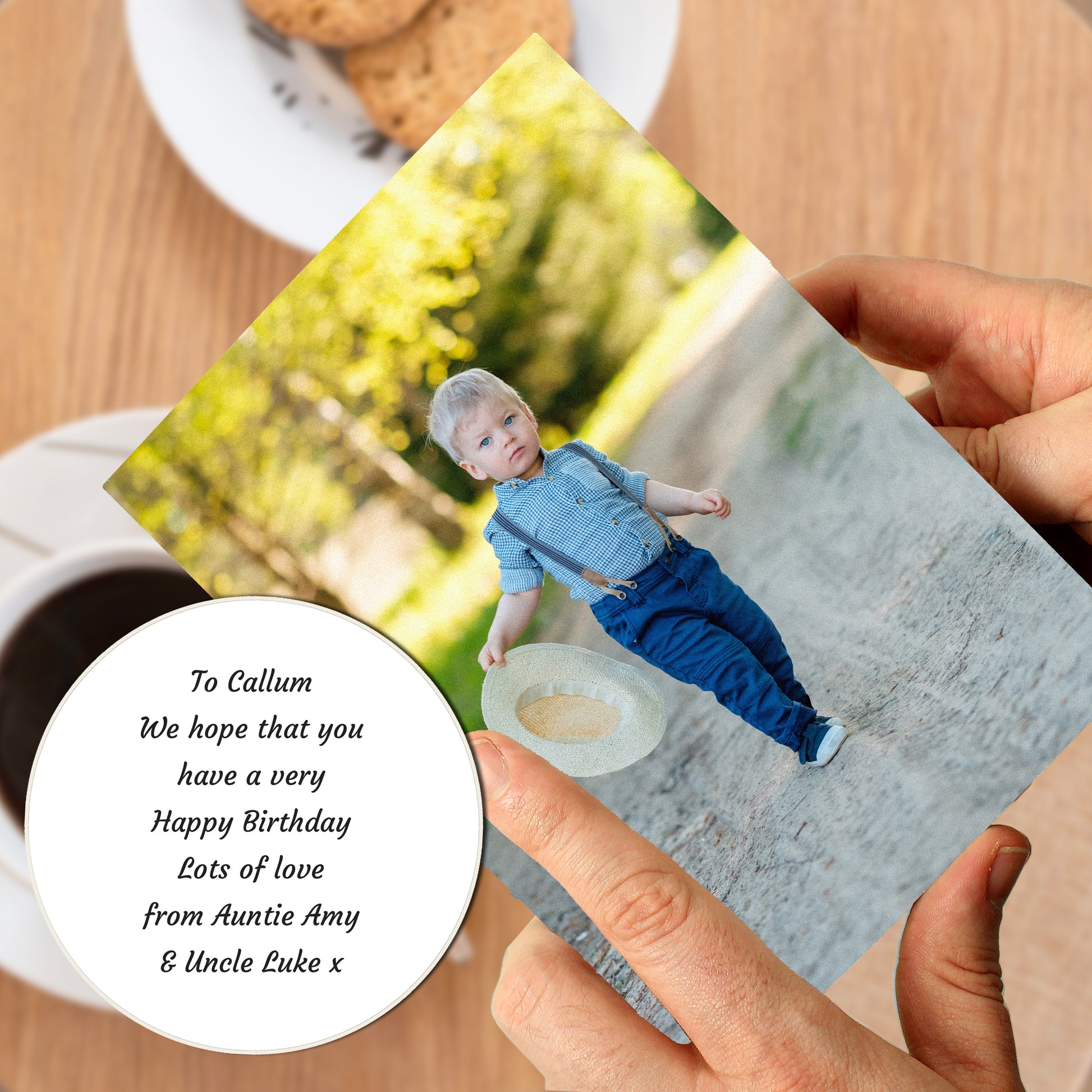 Personalised Photo Upload Card - Display Font - MK&JD Gifts