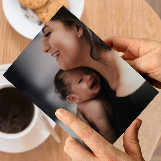 Personalised Photo Upload Card - Cursive Font - MK&JD Gifts