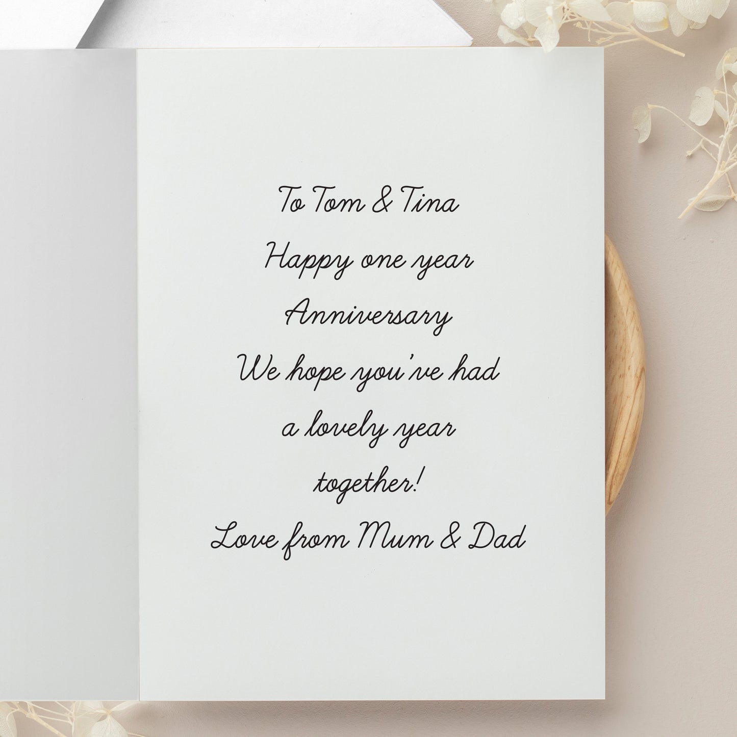 Personalised Photo Upload Card - Cursive Font - MK&JD Gifts