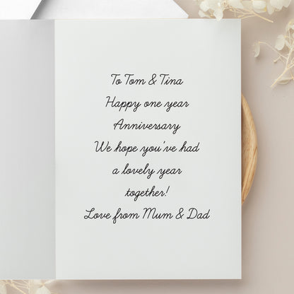 Personalised Photo Upload Card - Cursive Font - MK&JD Gifts