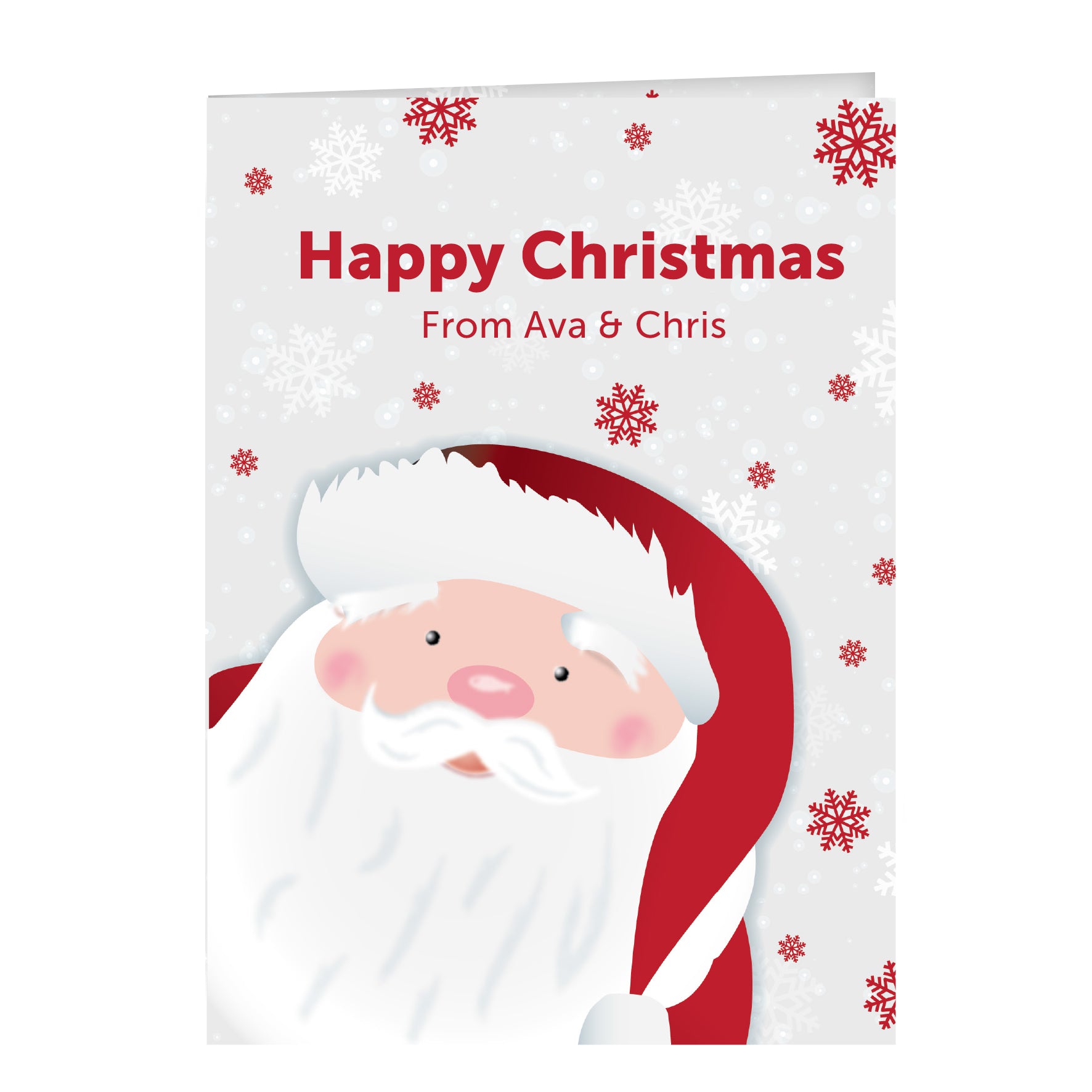 Personalised Pack of 10 Christmas Cards - Santa - MK&JD Gifts