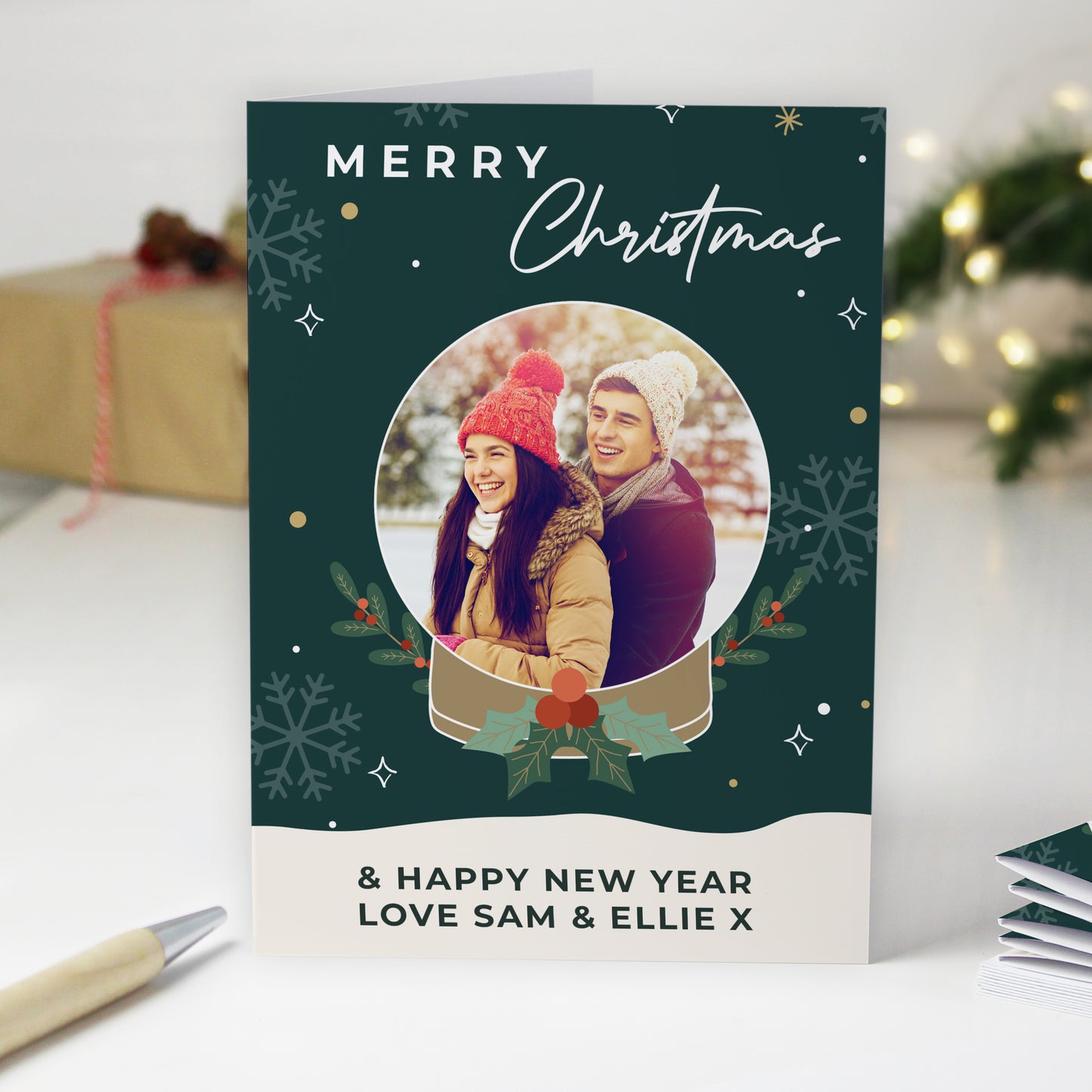 Personalised Pack of 10 Christmas Cards - Photo Upload - MK&JD Gifts