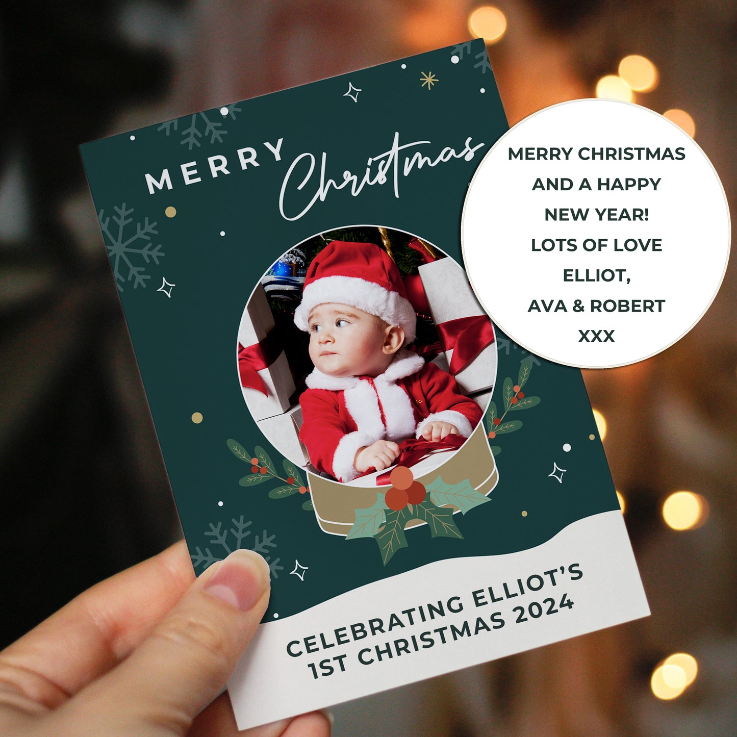 Personalised Pack of 10 Christmas Cards - Photo Upload - MK&JD Gifts
