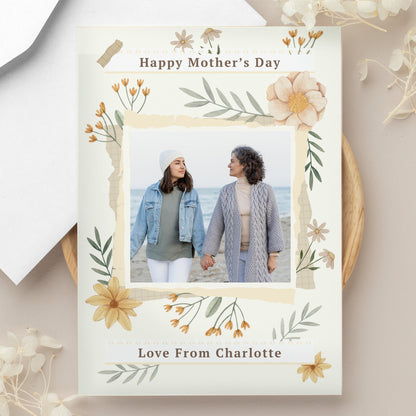 Personalised Wild Flowers Photo Upload Card - MK&JD Gifts
