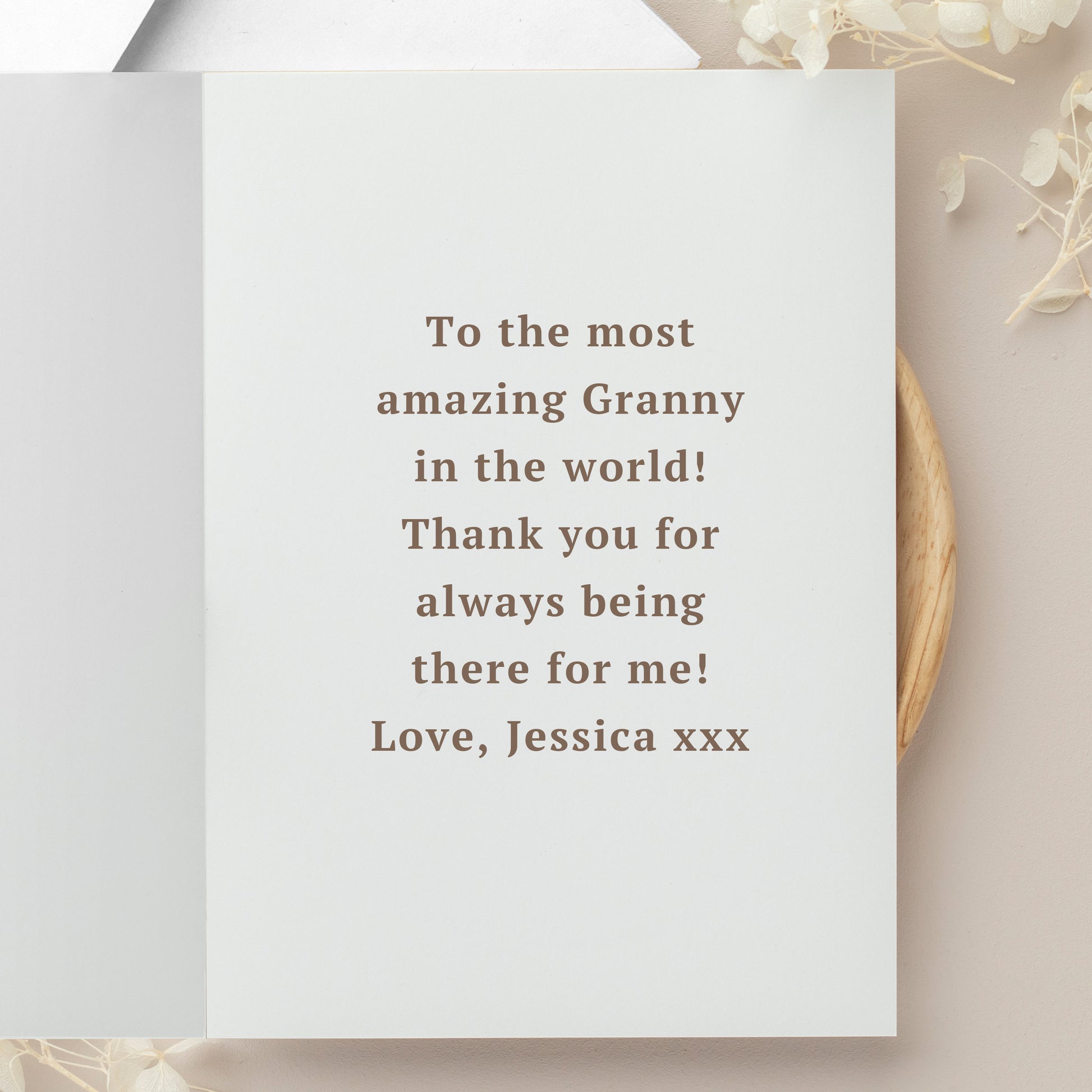 Personalised Wild Flowers Photo Upload Card - MK&JD Gifts