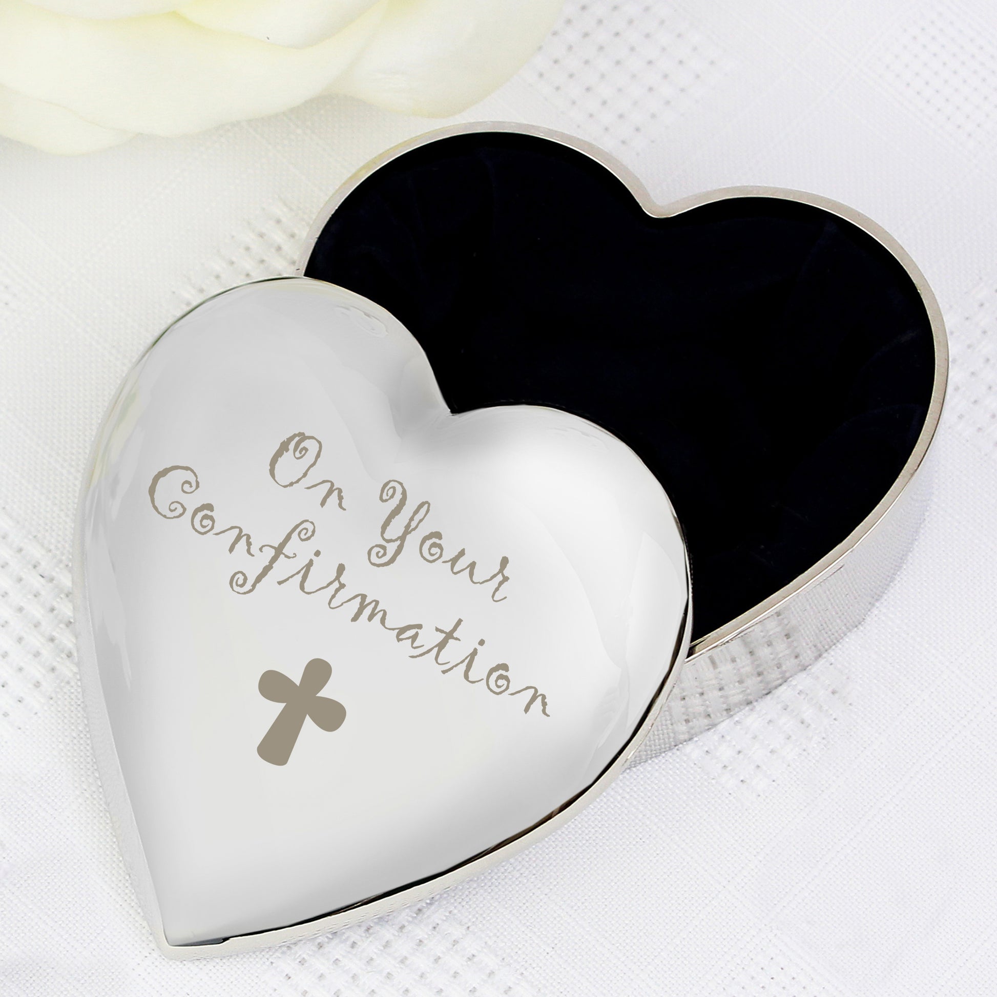 Confirmation Cross Heart Trinket Box - MK&JD Gifts
