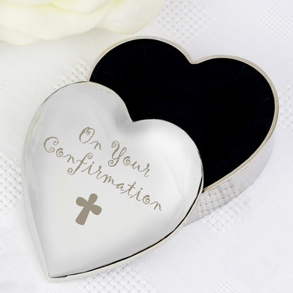 Confirmation Cross Heart Trinket Box - MK&JD Gifts