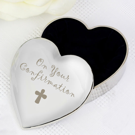 Confirmation Cross Heart Trinket Box - MK&JD Gifts