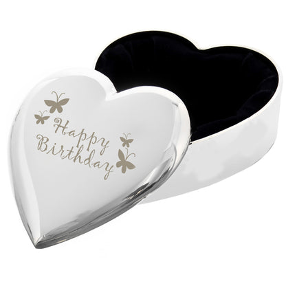 Happy Birthday Butterfly Heart Trinket Box - MK&JD Gifts