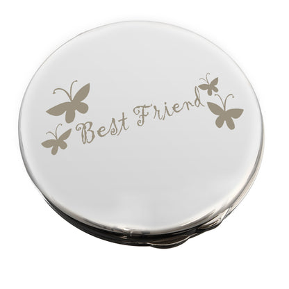 Best Friend Round Compact Mirror - MK&JD Gifts