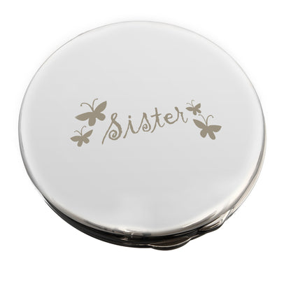 Sister Round Compact Mirror - MK&JD Gifts
