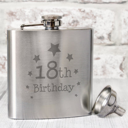 18th Birthday Hip Flask - MK&JD Gifts