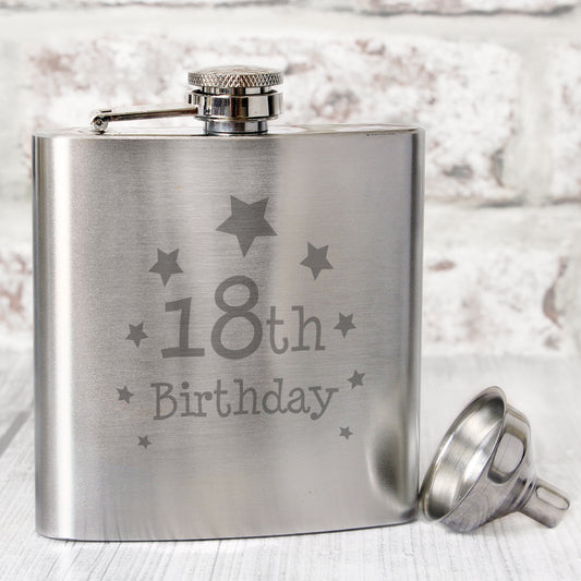 18th Birthday Hip Flask - MK&JD Gifts