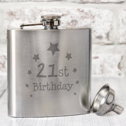 21st Birthday Hip Flask - MK&JD Gifts