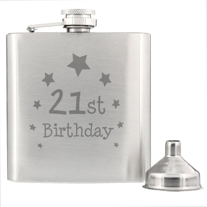 21st Birthday Hip Flask - MK&JD Gifts