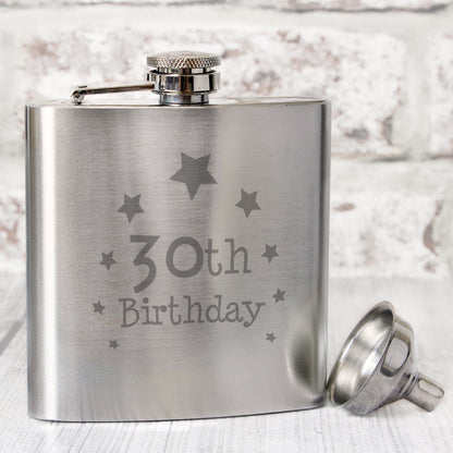 30th Birthday Hip Flask - MK&JD Gifts