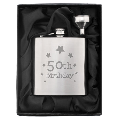 50th Birthday Hip Flask - MK&JD Gifts