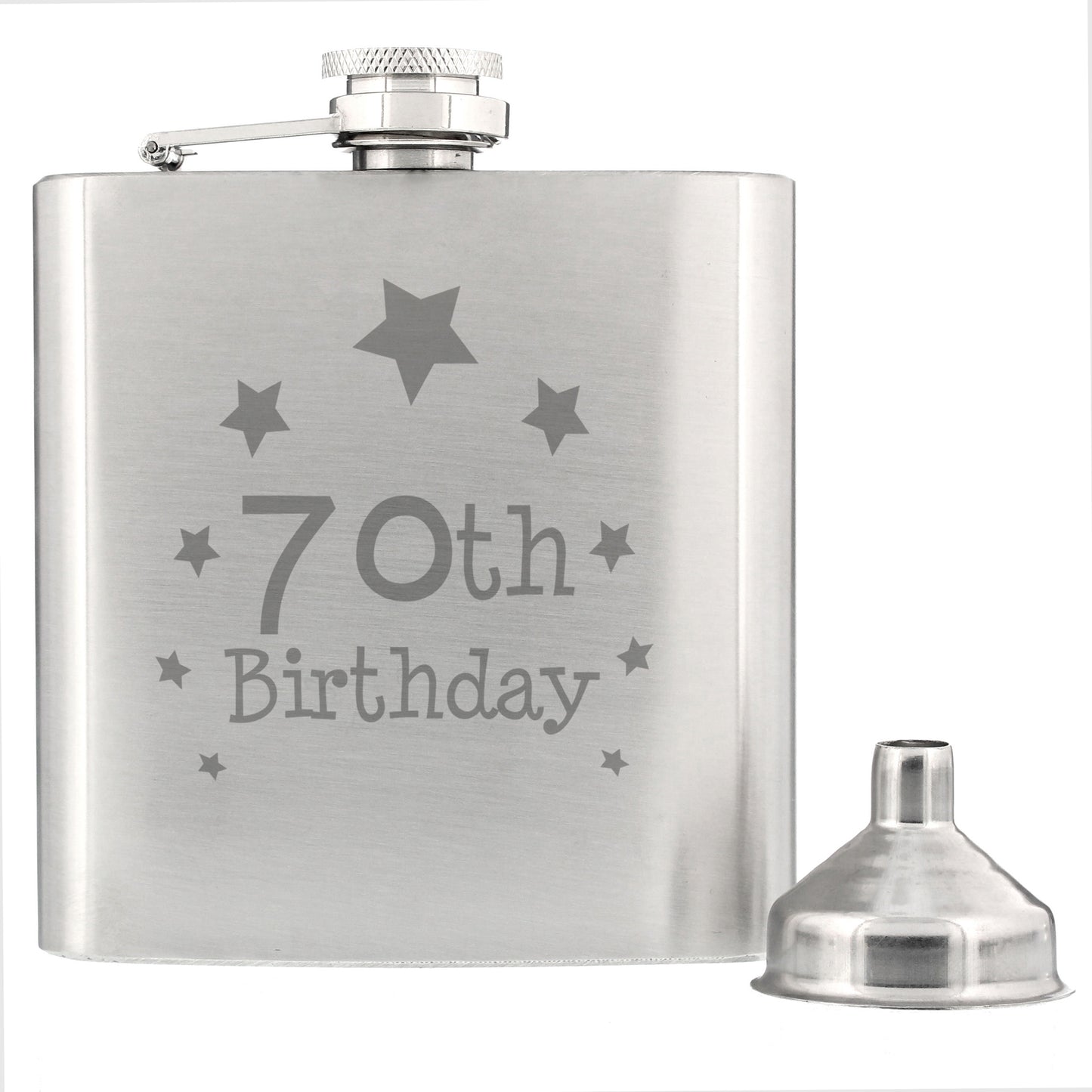 70th Birthday Hip Flask - MK&JD Gifts