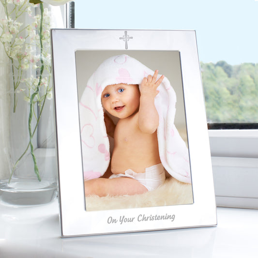 Silver 5x7 Christening Photo Frame - MK&JD Gifts