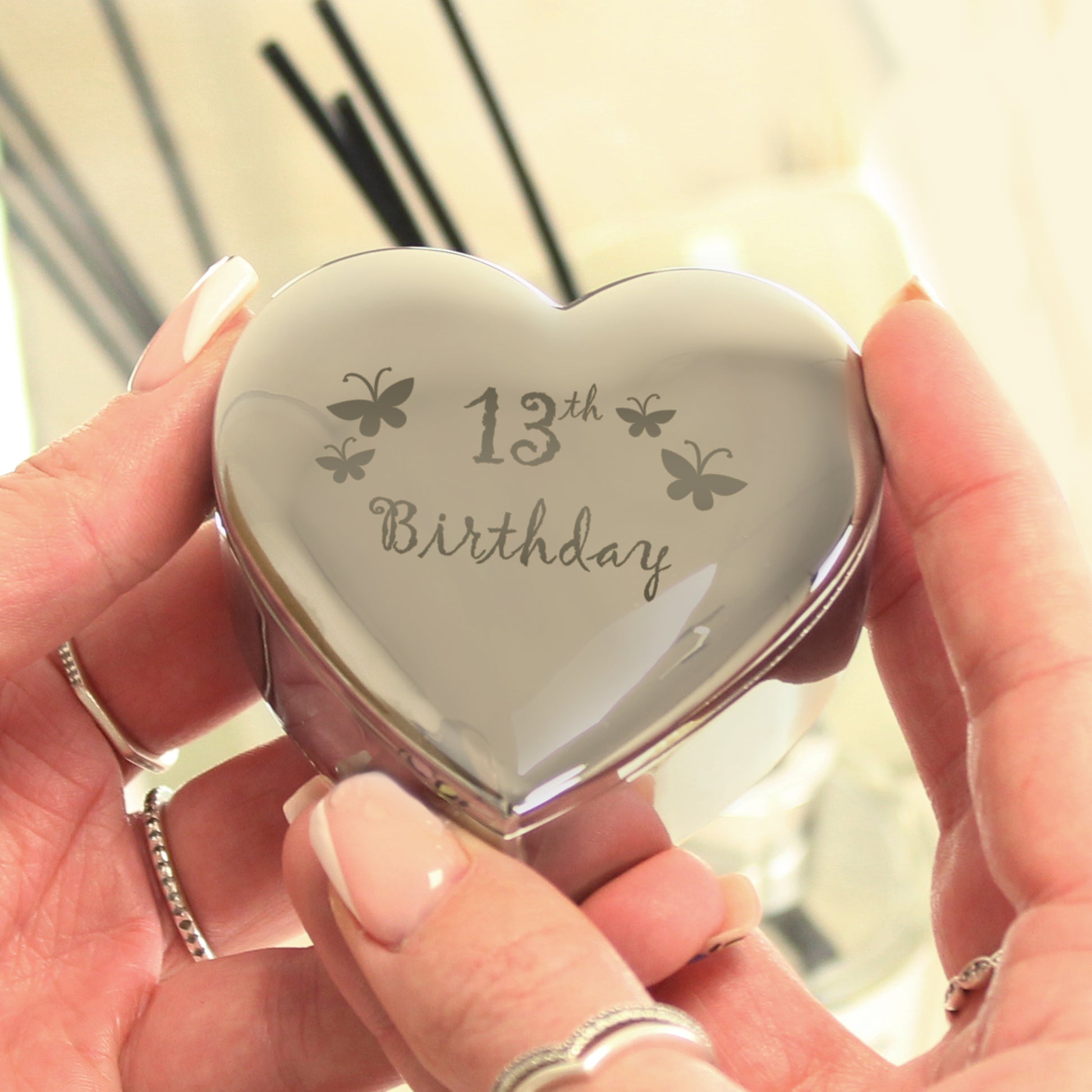 13th Butterflies Heart Trinket Box - MK&JD Gifts