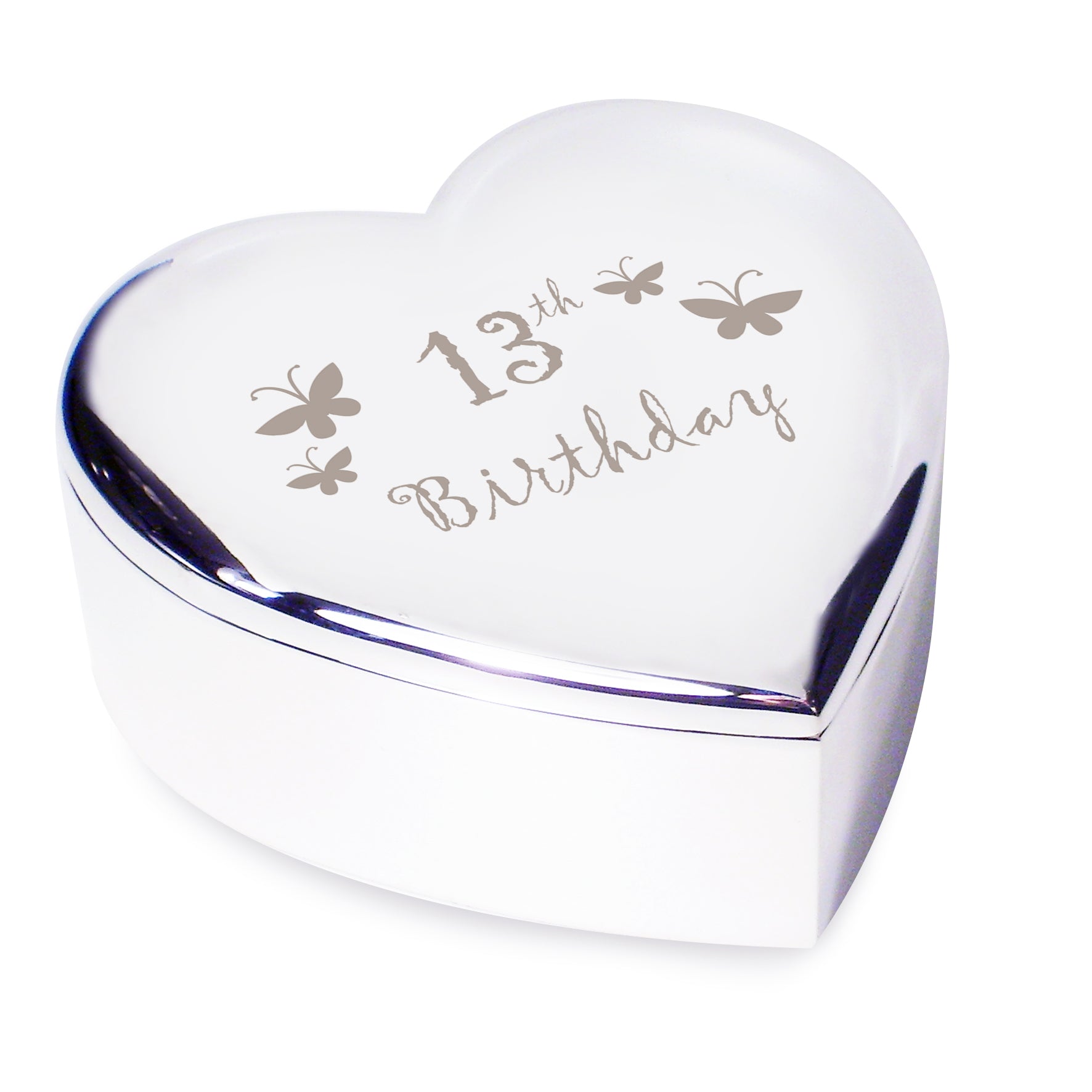 13th Butterflies Heart Trinket Box - MK&JD Gifts