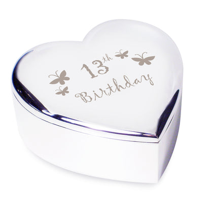 13th Butterflies Heart Trinket Box - MK&JD Gifts