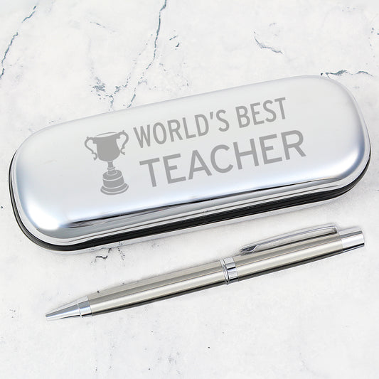 World's Best Teacher Pen & Box - MK&JD Gifts